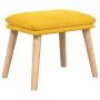 Sillón de relax con taburete tela amarillo mostaza de , Sillones - Ref: Foro24-3097889, Precio: 132,69 €, Descuento: %