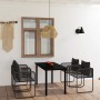 Juego de comedor para jardín 5 piezas negro de , Conjuntos de jardín - Ref: Foro24-3099079, Precio: 405,64 €, Descuento: %