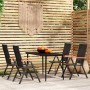 Juego de comedor para jardín 5 piezas negro de , Conjuntos de jardín - Ref: Foro24-3099121, Precio: 384,10 €, Descuento: %