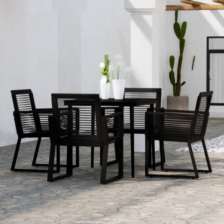Juego de comedor de jardín 5 piezas negro de , Conjuntos de jardín - Ref: Foro24-3099156, Precio: 393,66 €, Descuento: %