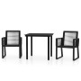 Juego de comedor para jardín 3 piezas negro de , Conjuntos de jardín - Ref: Foro24-3099149, Precio: 280,21 €, Descuento: %