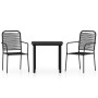 Juego de comedor para jardín 3 piezas negro de , Conjuntos de jardín - Ref: Foro24-3099137, Precio: 197,46 €, Descuento: %