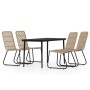 Juego de comedor para jardín 5 piezas color roble de , Conjuntos de jardín - Ref: Foro24-3099175, Precio: 572,38 €, Descuento: %