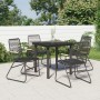 Juego de comedor de jardín 5 piezas ratán PVC negro de , Conjuntos de jardín - Ref: Foro24-3099210, Precio: 304,00 €, Descuen...