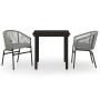 Juego de comedor de jardín 3 piezas gris de , Conjuntos de jardín - Ref: Foro24-3099233, Precio: 255,15 €, Descuento: %