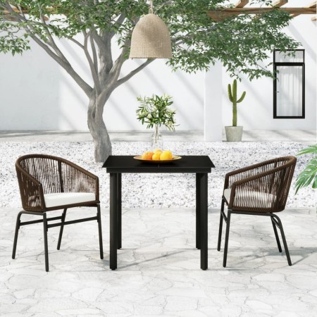 Juego de comedor de jardín 3 piezas marrón de , Conjuntos de jardín - Ref: Foro24-3099227, Precio: 288,08 €, Descuento: %