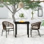 Juego de comedor de jardín 3 piezas marrón de , Conjuntos de jardín - Ref: Foro24-3099227, Precio: 288,08 €, Descuento: %