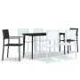 Juego de comedor para jardín 7 piezas blanco y negro de , Conjuntos de jardín - Ref: Foro24-3099278, Precio: 443,74 €, Descue...