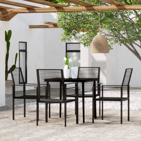 Juego de comedor para jardín 5 piezas negro de , Conjuntos de jardín - Ref: Foro24-3099204, Precio: 273,80 €, Descuento: %
