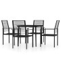 Juego de comedor para jardín 5 piezas negro de , Conjuntos de jardín - Ref: Foro24-3099204, Precio: 273,80 €, Descuento: %