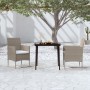 Juego de comedor de jardín 3 piezas con cojines beige y negro de , Conjuntos de jardín - Ref: Foro24-3099317, Precio: 256,98 ...