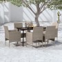 Juego de comedor de jardín 7 piezas con cojines beige y negro de , Conjuntos de jardín - Ref: Foro24-3099320, Precio: 505,37 ...