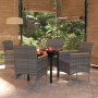 Juego de comedor para jardín 5 piezas con cojines gris y negro de , Conjuntos de jardín - Ref: Foro24-3099336, Precio: 361,40...
