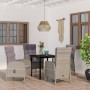 Juego de comedor para jardín 5 piezas con cojines gris y negro de , Conjuntos de jardín - Ref: Foro24-3099360, Precio: 577,41...