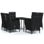 Juego de comedor de jardín 7 piezas con cojines negro de , Conjuntos de jardín - Ref: Foro24-3099369, Precio: 912,03 €, Descu...