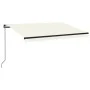 Toldo retráctil manual crema 350x250 cm de vidaXL, Toldos - Ref: Foro24-3069077, Precio: 261,38 €, Descuento: %