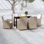 Juego de comedor de jardín 7 piezas marrón de , Conjuntos de jardín - Ref: Foro24-3099556, Precio: 1,00 €, Descuento: %
