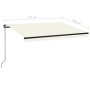 Toldo retráctil manual crema 350x250 cm de vidaXL, Toldos - Ref: Foro24-3069077, Precio: 244,12 €, Descuento: %