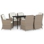 Juego de comedor de jardín 7 piezas marrón de , Conjuntos de jardín - Ref: Foro24-3099568, Precio: 1,00 €, Descuento: %