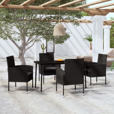Juego de comedor para jardín 5 piezas negro de , Conjuntos de jardín - Ref: Foro24-3099633, Precio: 373,07 €, Descuento: %