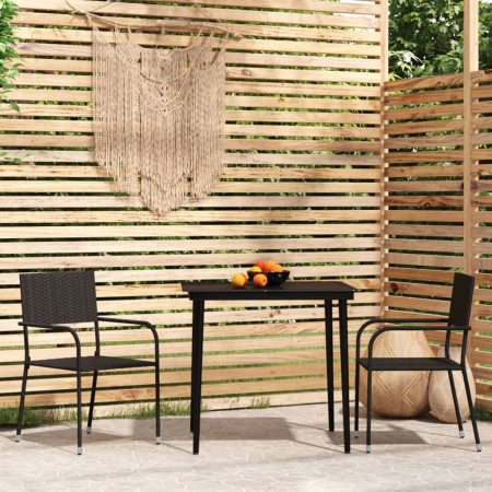 Juego de comedor para jardín 3 piezas negro de , Conjuntos de jardín - Ref: Foro24-3099589, Precio: 161,96 €, Descuento: %