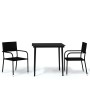 Juego de comedor para jardín 3 piezas negro de , Conjuntos de jardín - Ref: Foro24-3099589, Precio: 161,96 €, Descuento: %