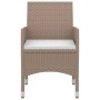 Set comedor de jardín 3 pzas y cojines ratán sintético y vidrio de , Conjuntos de jardín - Ref: Foro24-3099703, Precio: 214,4...