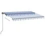 Toldo manual retráctil con LED azul y blanco 350x250 cm de vidaXL, Toldos - Ref: Foro24-3069081, Precio: 452,58 €, Descuento: %