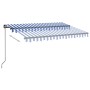 Toldo manual retráctil con LED azul y blanco 350x250 cm de vidaXL, Toldos - Ref: Foro24-3069081, Precio: 417,72 €, Descuento: %