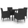 Set comedor de jardín 5 pzas y cojines ratán sintético y vidrio de , Conjuntos de jardín - Ref: Foro24-3099686, Precio: 366,9...