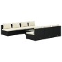 Set de sofás de jardín 8 piezas y cojines ratán sintético negro de , Conjuntos de jardín - Ref: Foro24-3101463, Precio: 831,1...