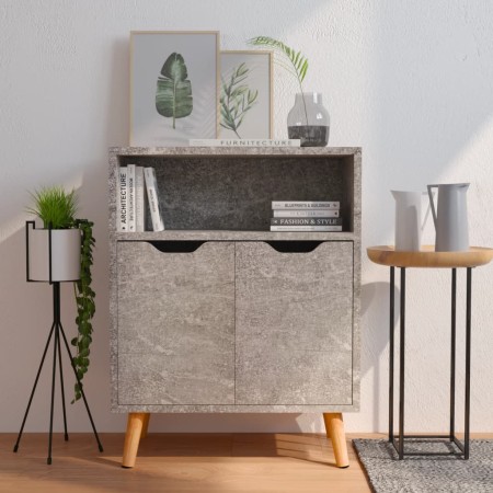Aparador de madera de ingeniería gris hormigón 60x30x72 cm de vidaXL, Aparadores - Ref: Foro24-326826, Precio: 65,04 €, Descu...