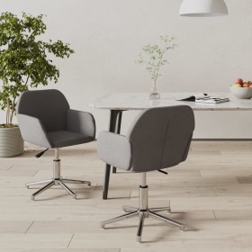 Sillas de comedor giratorias 2 unidades tela gris claro de , Sillas de comedor - Ref: Foro24-3103030, Precio: 164,51 €, Descu...