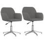 Sillas de comedor giratorias 2 unidades tela gris claro de , Sillas de comedor - Ref: Foro24-3103030, Precio: 164,51 €, Descu...