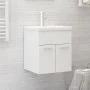 Mueble con lavabo blanco madera contrachapada de vidaXL, Tocadores de baño - Ref: Foro24-3071261, Precio: 154,44 €, Descuento: %