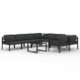 Set muebles de jardín 9 pzas y cojines aluminio gris antracita de , Conjuntos de jardín - Ref: Foro24-3107821, Precio: 1,00 €...