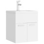 Mueble con lavabo blanco madera contrachapada de vidaXL, Tocadores de baño - Ref: Foro24-3071261, Precio: 164,02 €, Descuento: %