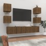 Set de muebles para TV 6 pzas madera contrachapada roble marrón de , Muebles TV - Ref: Foro24-3114261, Precio: 153,21 €, Desc...