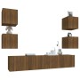 Set de muebles para TV 6 pzas madera contrachapada roble marrón de , Muebles TV - Ref: Foro24-3114261, Precio: 153,21 €, Desc...