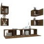 Set de muebles para TV 6 pzas madera contrachapada roble marrón de , Muebles TV - Ref: Foro24-3114261, Precio: 153,21 €, Desc...