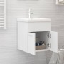 Mueble con lavabo blanco madera contrachapada de vidaXL, Tocadores de baño - Ref: Foro24-3071261, Precio: 164,02 €, Descuento: %