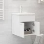 Mueble con lavabo blanco madera contrachapada de vidaXL, Tocadores de baño - Ref: Foro24-3071261, Precio: 154,44 €, Descuento: %