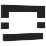 Set de muebles para TV 8 piezas madera contrachapada negro de , Muebles TV - Ref: Foro24-3114415, Precio: 300,61 €, Descuento: %