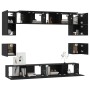 Set de muebles para TV 8 piezas madera contrachapada negro de , Muebles TV - Ref: Foro24-3114415, Precio: 300,61 €, Descuento: %