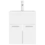 Mueble con lavabo blanco madera contrachapada de vidaXL, Tocadores de baño - Ref: Foro24-3071261, Precio: 154,44 €, Descuento: %