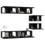 Set de muebles para TV 6 piezas madera contrachapada negro de , Muebles TV - Ref: Foro24-3114599, Precio: 253,92 €, Descuento: %