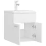 Mueble con lavabo blanco madera contrachapada de vidaXL, Tocadores de baño - Ref: Foro24-3071261, Precio: 154,44 €, Descuento: %