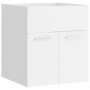 Mueble con lavabo blanco madera contrachapada de vidaXL, Tocadores de baño - Ref: Foro24-3071261, Precio: 164,02 €, Descuento: %
