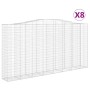 Cestas de gaviones 8 uds forma de arco hierro 400x50x200/220 cm de , Maceteros y jardineras - Ref: Foro24-3146027, Precio: 2,...