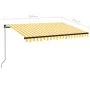 Toldo retráctil manual amarillo y blanco 350x250 cm de vidaXL, Toldos - Ref: Foro24-3069078, Precio: 255,66 €, Descuento: %